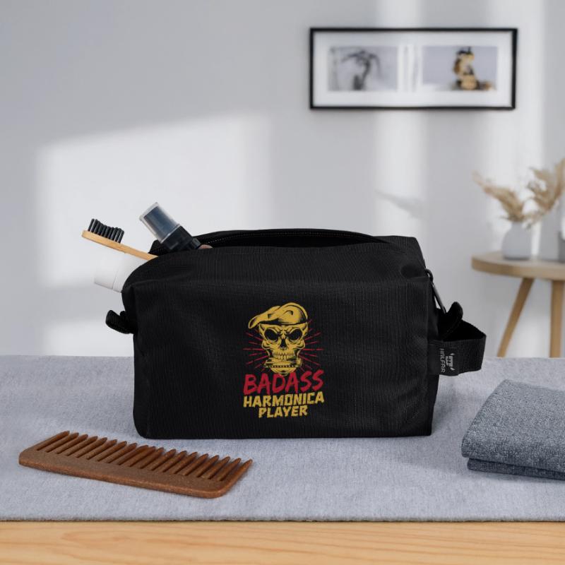 Funny Harmonica Player Badass Harmonica Recycelte Kulturtasche