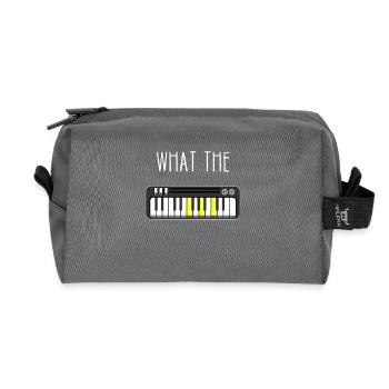 What the F? Musik Piano Klaviatur Akkord F-Dur - Recycelte Kulturtasche - Anthrazit - Vorne