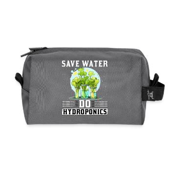 Save Water do Hydroponics - Recycled Toiletry Zip Bag - anthracite - Front
