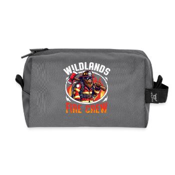 Pompier forestier Bigfoot Design - Trousse de toilette en tissu recyclé - anthracite - Devant