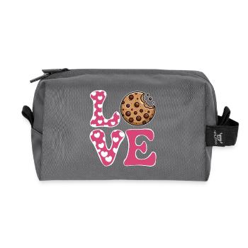 Cookies Disant Biscuits au Chocolat Cadeau de Cookie Drôle - Trousse de toilette en tissu recyclé - anthracite - Devant