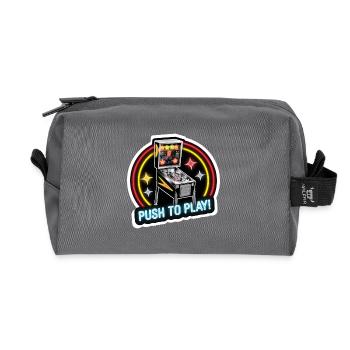 FLIPPER, PUSH TO PLAY - Recycelte Kulturtasche - Anthrazit - Vorne