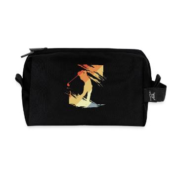 Vintage Golf - Recycelte Kulturtasche - Schwarz - Vorne