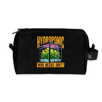 Hydroponik, wer braucht schon Dreck? - Recycelte Kulturtasche - Schwarz - Vorne