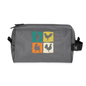 Poulet Coq - Trousse de toilette en tissu recyclé - anthracite - Devant