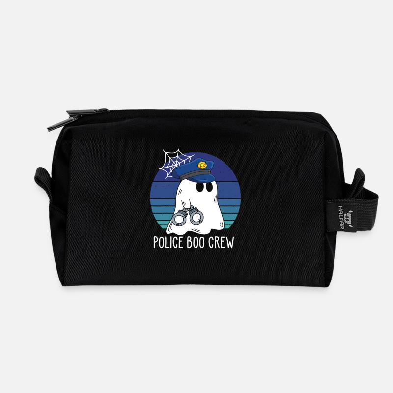 Polizei Boo Crew Geister Polizei - Recycelte Kulturtasche - Schwarz