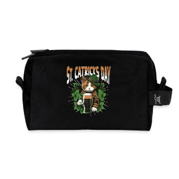 Funny St. Patrick's Day Drinking - Recycled Toiletry Zip Bag - black - Front