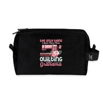 The Only Thing I Love More Than Quilting Sewing Qu - Recycelte Kulturtasche - Schwarz - Vorne