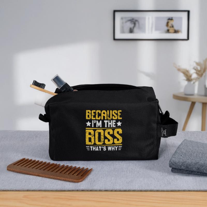 Parce que c’est moi qui commande, c’est pourquoi Trousse de toilette en tissu recyclé