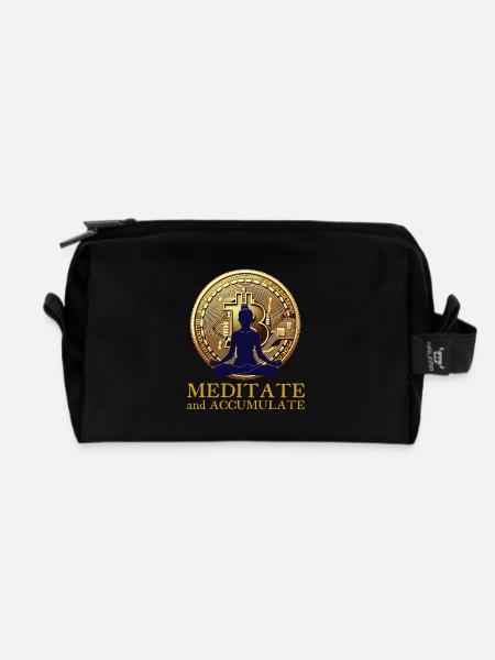Meditieren und Bitcoin sammeln Krypto Yoga - Recycelte Kulturtasche - Schwarz