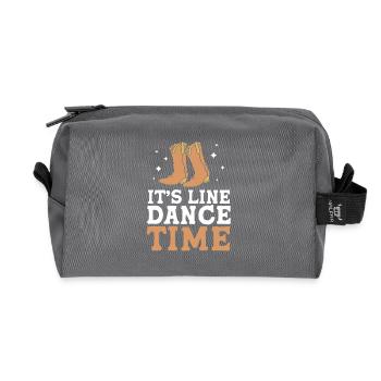 Line Dance - Recycled Toiletry Zip Bag - anthracite - Front