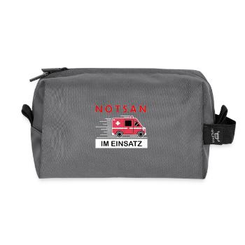Notsan in action Emergency paramedic Hero Pride - Recycled Toiletry Zip Bag - anthracite - Front