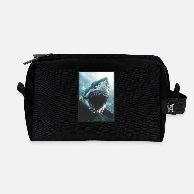 Haie Hai - Recycelte Kulturtasche - Schwarz