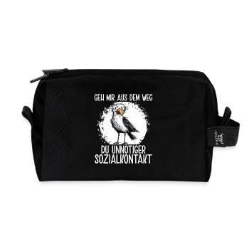 Geh mir aus dem Weg Du unnötiger Sozialkontakt - Recycelte Kulturtasche - Schwarz - Vorne