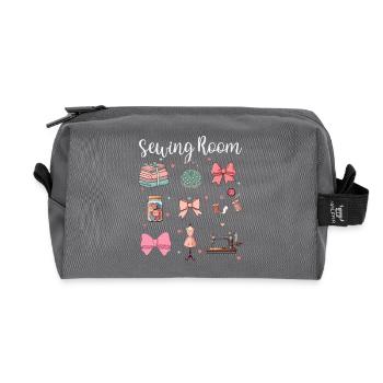 Sewing Room – Creative Sewing and Needlework - Recycled Toiletry Zip Bag - anthracite - Front