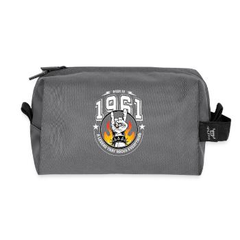 1961 Anniversaire, rock tout - Trousse de toilette en tissu recyclé - anthracite - Devant