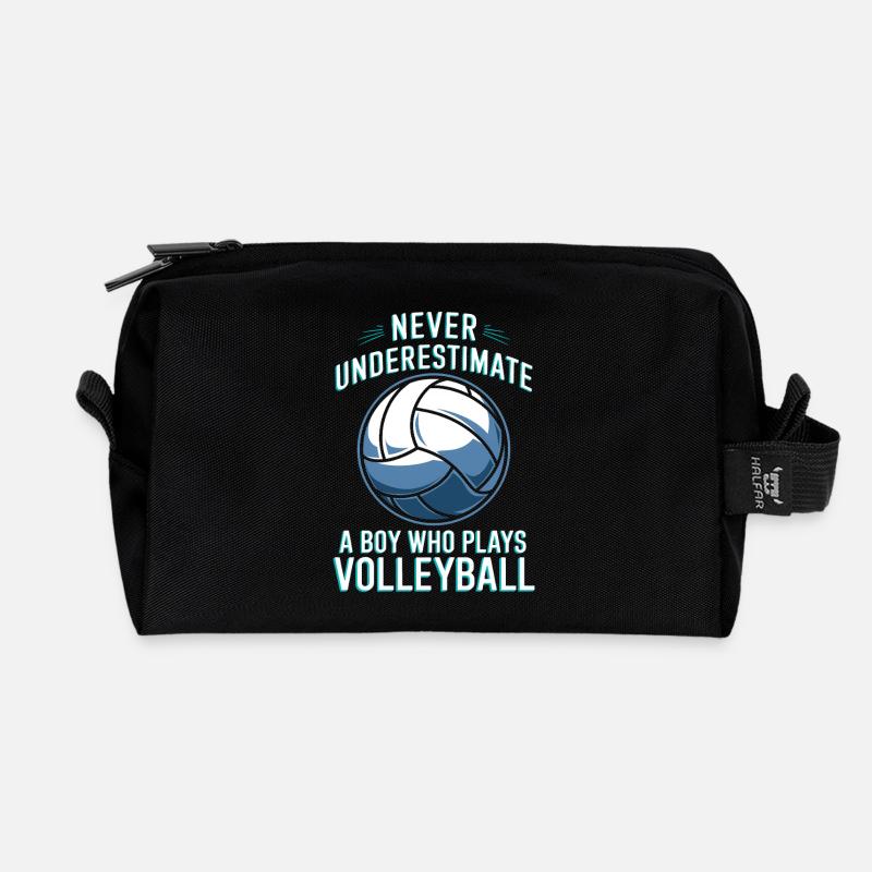 Volleyball Spruch Lustiges Volleyball Geschenk - Recycelte Kulturtasche - Schwarz