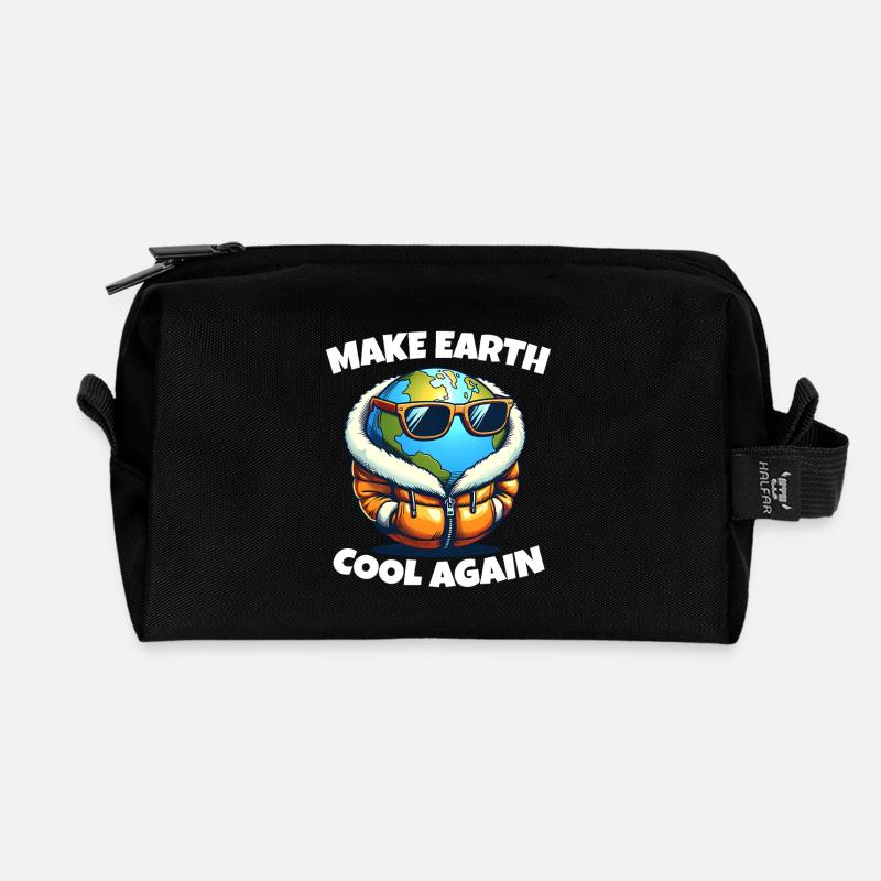 Make Earth Cool Again Klimawandel Protest Demo - Recycelte Kulturtasche - Schwarz