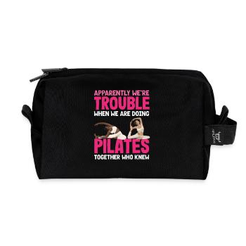 Pilates Gemeinsam Sind Wir Ärger - Recycelte Kulturtasche - Schwarz - Vorne