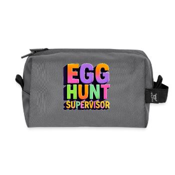 Superviseur de la chasse aux œufs - Trousse de toilette en tissu recyclé - anthracite - Devant