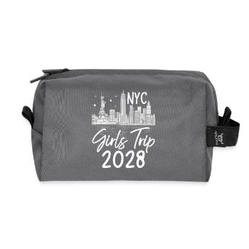 Girls Trip New York 2028 - Recycelte Kulturtasche - Anthrazit - Vorne