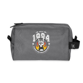1984 Anniversaire, rock tout - Trousse de toilette en tissu recyclé - anthracite - Devant