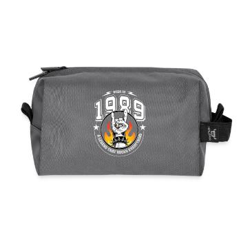 1989 Anniversaire, rock tout - Trousse de toilette en tissu recyclé - anthracite - Devant