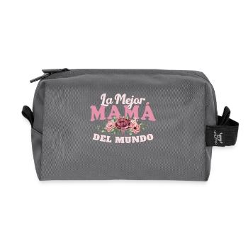 Le meilleur cadeau au monde pour la fête des mères - Trousse de toilette en tissu recyclé - anthracite - Devant