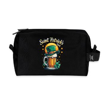 Saint Patrick`s Day Beer - Recycelte Kulturtasche - Schwarz - Vorne