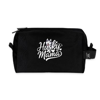 Husky Mama - Compagnon affectueux pour husky - Trousse de toilette en tissu recyclé - noir - Devant