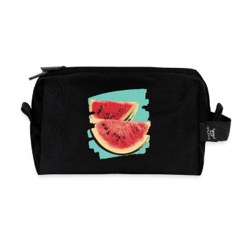 Wassermelone - Recycelte Kulturtasche - Schwarz - Vorne
