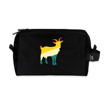 Chèvres - Trousse de toilette en tissu recyclé - noir - Devant