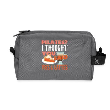 Le Pilates ? Je pensais que vous aviez dit gâteau - Trousse de toilette en tissu recyclé - anthracite - Devant