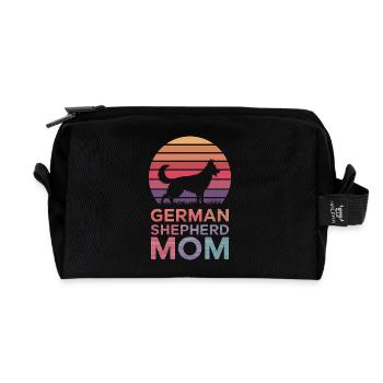 Berger allemand disant berger allemand cadeau - Trousse de toilette en tissu recyclé - noir - Devant