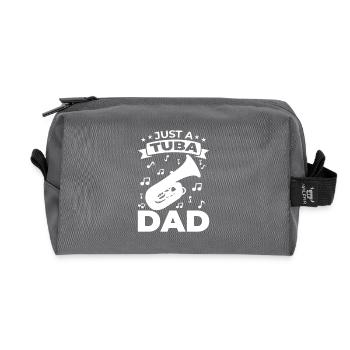 Tuba Father - Recycled Toiletry Zip Bag - anthracite - Front