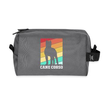Cane Corso - Recycled Toiletry Zip Bag - anthracite - Front