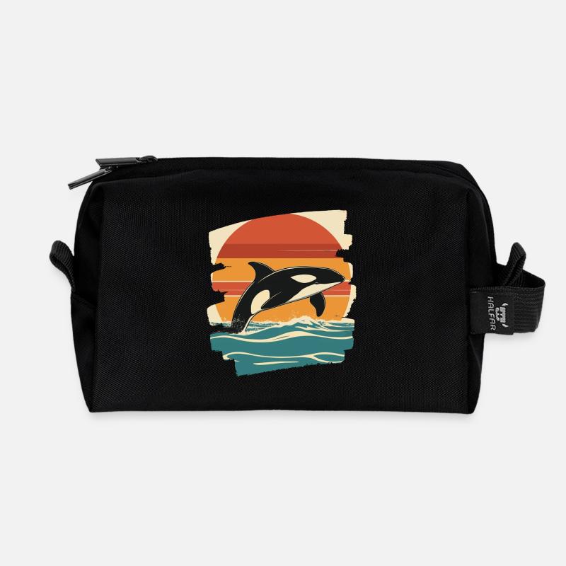 Orca - Recycelte Kulturtasche - Schwarz