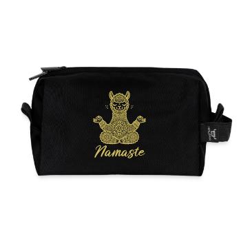 Namaste Lama Mandala Yoga Meditation - Recycelte Kulturtasche - Schwarz - Vorne