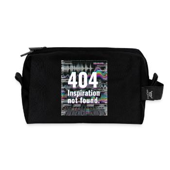 404 Inspiration not found - Recycled Toiletry Zip Bag - black - Front