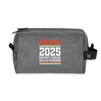 Retirement 2025 Pensioner Pension Pensioner - Recycled Toiletry Zip Bag - anthracite - Front