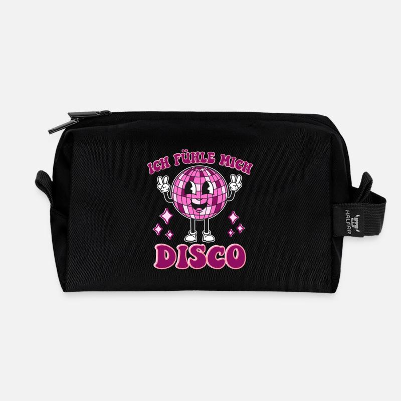 Ich Fühl Mich Disco Party Feiern Disco Tanzen Gehe - Recycelte Kulturtasche - Schwarz