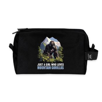 Berggorillas Berggorilla - Recycelte Kulturtasche - Schwarz - Vorne