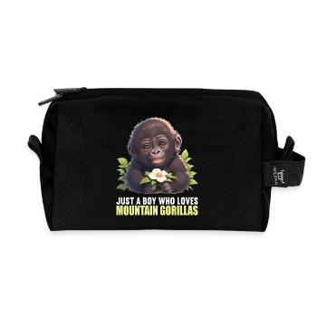 Berggorillas Berggorilla - Recycelte Kulturtasche - Schwarz - Vorne