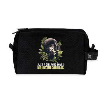 Berggorillas Berggorilla - Recycelte Kulturtasche - Schwarz - Vorne
