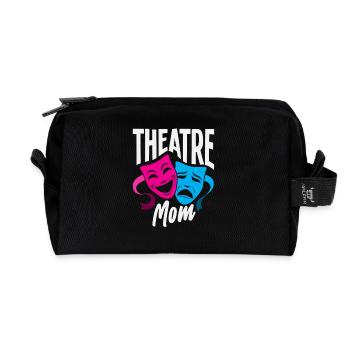 Musicals for Theatre Mom and Musical Lover - Recycled Toiletry Zip Bag - black - Front