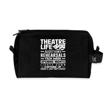 Musical Liebhaber Theater Leben Vorhang Hoch - Recycelte Kulturtasche - Schwarz - Vorne
