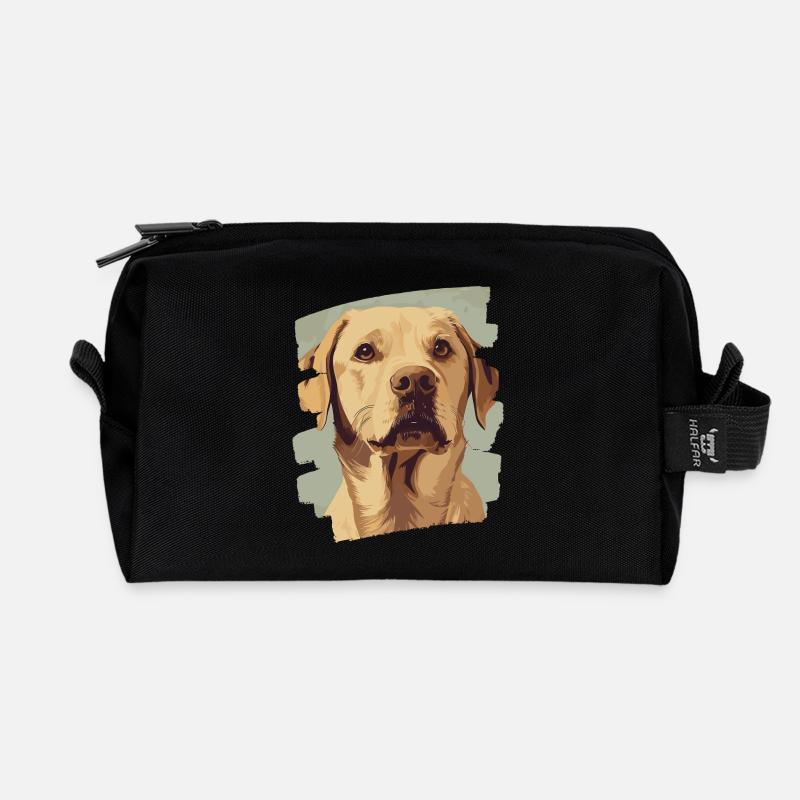 Labrador - Recycelte Kulturtasche - Schwarz