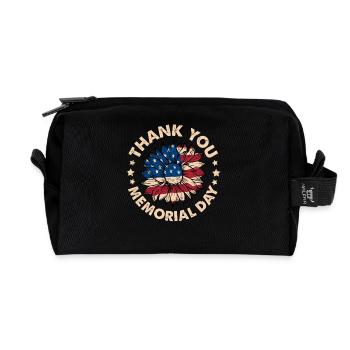Merci Memorial Day - Trousse de toilette en tissu recyclé - noir - Devant