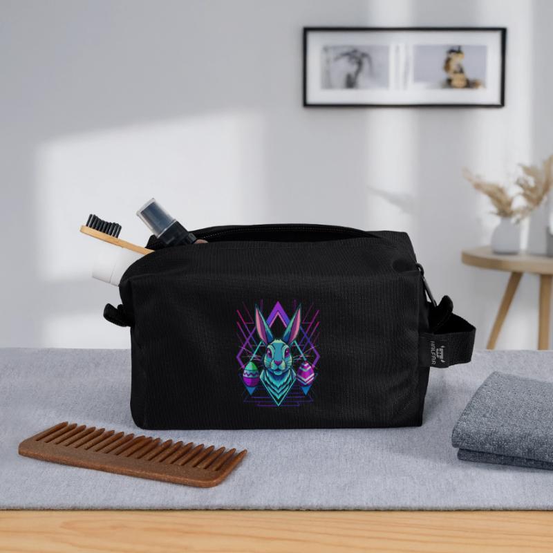 Happy Easter - Easter Bunny - Easter Egg - Gift Recycled Toiletry Zip Bag