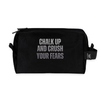 Bouldern Chalk Up Boulderer - Recycelte Kulturtasche - Schwarz - Vorne